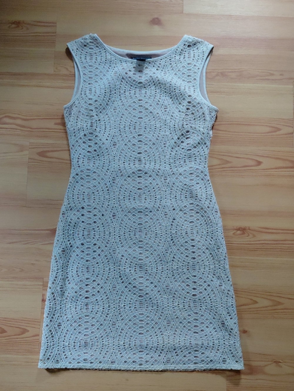 Jessica Howard Sleeveless Crochet Lace Shift Dress - Cream